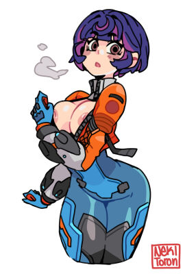 female juno_(overwatch) nekitoototo overwatch overwatch_2 skin_tight tagme