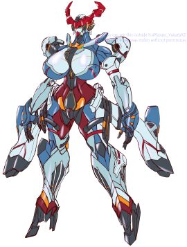 1girls big_breasts breasts female green_eyes gundam gundam_gquuuuuux gundam_quuuuuux heeled_feet huge_breasts large_breasts mecha mechanical mobile_suit robot robot_girl saraki_yukata saraki_yukatax2