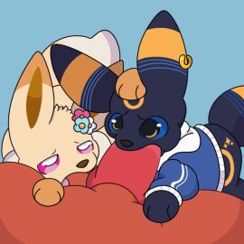 accessory animal_genitalia animal_penis animated assisted_fellatio assisted_oral balls balls_lick balls_suck blue_eyes brother_(lore) brother_and_sister_(lore) canine_genitalia canine_penis closed_eyes clothing collaborative collaborative_fellatio collaborative_sex deep_throat dipstick_ears dipstick_tail ear_markings ear_piercing ear_ring eevee eeveelution fan_character fellatio female female/female feral first_person_view flareon flower flower_accessory flower_in_hair generation_1_pokemon generation_2_pokemon genitals group hair hair_accessory hairclip hoodie incest_(lore) kai_the_flareon leg_markings licking looking_at_another loop male male/female markings multicolored_ears neck_tuft nintendo oral oral_penetration penetration penile penis piercing pink_eyes plant pokemon pokemon_(species) ring_piercing sex sibling_(lore) simple_background sister_(lore) socks_(marking) stacy_(vivee) strawberryvixen submissive submissive_female sucking tail tail_markings tongue tongue_out topwear trio tuft umbreon vivi_(vivee)