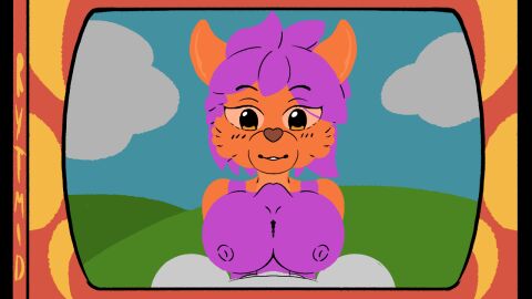 1boy animated anthro beat_banger big_breasts breasts female furry kincaid looking_down male male/female paizuri penis pov purple_hair sex the_adventures_of_kincaid through_clothes titfuck titjob toriel_beat_banger