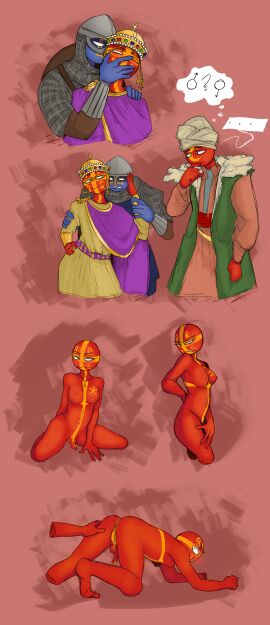 1futa 2boys all_fours anus ass balls breasts byzantine_empire_(countryhumans) clothed clothing countryhumans countryhumans_girl female flaccid full-package_futa fully_clothed futa_focus futanari herm hermaphrodite humanoid humanoid_penis intersex kievan_rus_(countryhumans) male multi_genitalia naked nude ottoman_empire_(countryhumans) pastabeer penis pussy self_upload solo_focus standing