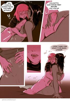 2futas adventure_time areolae balls breasts clothed clothing dickgirl dickgirl/dickgirl erection futa_on_futa futanari humanoid humanoid_penis intersex marceline mostly_nude nipples nude penis princess_bubblegum sitting steemyart tagme wholesome