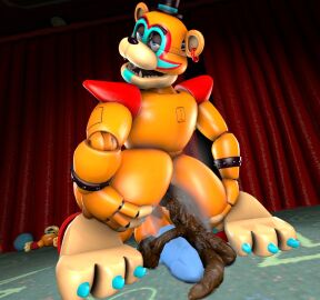 2023 ass bear big_ass big_butt bonfiebutt bubble_ass bubble_butt dildo eye_roll feces feces_on_dildo five_nights_at_freddy's five_nights_at_freddy's:_security_breach glamrock_freddy glamrock_freddy_(fnaf) holding_butt holding_own_butt looking_pleasured male red_curtains scat scottgames sex_toy shitting solo stage stage_curtains steam steel_wool_studios