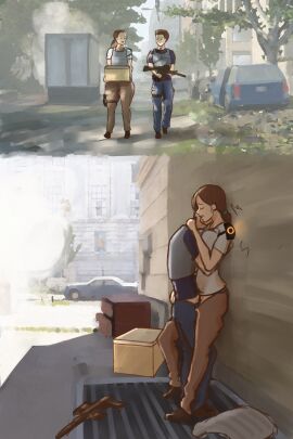 1boy 1girls age_difference alternate_version alternate_version_available city exhibitionism female garriguex human human_only implied_penetration incest jen_(garriguex) male mature_female mother mother_and_son older_female original original_character original_characters post-apocalyptic public public_incest public_sex sex son standing_sex textless textless_version the_division the_division_2 tom_clancy ubisoft walking younger_male