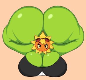 1girls allagainstyou ass bedroom_eyes big_ass breasts clothed clothed_female female female_only flower_pot gigantic_ass green_body huge_ass huge_breasts looking_back plant plant_girl plants_vs_zombies plants_vs_zombies:_heroes solar_flare_(pvz) solo solo_female sunflower_(pvz) tagme