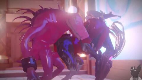 1boys 1girls 2021 acrid animated big_breasts bird bird_girl black_body black_fur black_skin bottomless bottomless_female breasts chains chimera deep_penetration doggy_style female furry furry_only green_eyes heretic_(risk_of_rain) hi_res interspecies long_hair male male/female monster monster_on_female multi_eye pink_eyes purple_body purple_skin red_clothing risk_of_rain risk_of_rain_2 scalie sex sound spikes tagme thick_thighs thighs twitchyanimation vaginal_penetration video wings