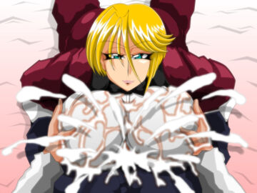 1girls art_of_fighting ass ass_up bed big_ass big_breasts big_butt blonde_hair boobjob bowtie breast_grab breast_press breast_squeeze breasts busty climax clothed clothed_sex cum cum_on_body cum_on_breasts cumming cumshot dominant_female elegant female grabbing grabbing_breasts green_eyes hands_on_breasts inside kaimanwanio king_(snk) king_of_fighters light-skinned_female light_skin looking_at_viewer male on_bed on_stomach paizuri paizuri_under_clothes pants penis penis_out pov pov_hands pov_paizuri pressing_breasts_together round_ass round_breasts round_butt seductive shaking shaking_breasts shirt short_hair smiling smiling_at_viewer suit sweat titfuck_under_clothes titjob wet_body wet_clothes wet_shirt white_shirt