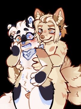 animated anthro breasts canid canine duo female fox genitals male male/female mammal penis rubbing timauwu