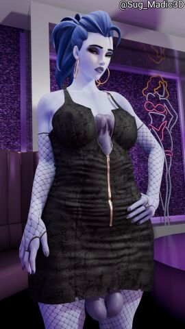 3d balls balls_slip big_balls big_penis dick_slip dress futa_only futanari hung_futa intersex nyl_widowmaker overwatch overwatch_2 penis saggy_balls sexy_dress sug_madic3d widowmaker