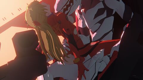 1boy 1girls 3d absurdres alternate_size ambiguous_penetration ass asuka_langley_sohryu bodysuit breasts breasts_out cockpit commentary cowgirl_position english_commentary female female_on_top ginger ginger_hair highres interspecies leaning_back light-skinned_female light_skin long_hair male mass_production_eva monster nagoonimation neon_genesis_evangelion nipples pilot_suit plugsuit red_bodysuit red_plugsuit sideboob straddling straight the_end_of_evangelion torn_bodysuit torn_clothes twintails upright_straddle