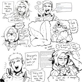 2024 2_penises absurd_res accessory animal_genitalia animal_penis armor black_and_white black_text blush blush_lines bodily_fluids braided_hair breastplate breasts choker closed_eyes clothed clothed_female clothed_human clothed_humanoid clothed_male clothing currentlytr_ash delicious_in_dungeon dialogue diphallia diphallism disembodied_penis double_penetration dracophilia dragon dungeon_meshi duo english_text erection eyebrows fantasizing female female_humanoid female_penetrated feral feral_penetrating feral_penetrating_humanoid flower futa/female futa_on_female futanari genitals hair hair_accessory hair_tie half-elf hand_on_head hemipenes hi_res hood human humanoid humanoid_on_feral humanoid_penetrated humanoid_pointy_ears humor infodumping intersex intersex/female jewelry label laios_touden large_insertion larger_feral larger_male leg_grab long_hair male male/female male_feral male_human male_penetrating male_penetrating_female mammal marcille_donato monochrome multi_genitalia multi_penis mythological_creature mythological_scalie mythology necklace nipples not_furry_focus nude nude_female nude_humanoid open_mouth open_smile penetration penile penile_penetration penis penis_in_pussy plant pussy robe scalie sequence sex short_hair size_difference small_breasts smile speech_bubble spread_legs spreading stomach_bulge sweat sweaty_face talking_to_another teeth text thigh_grab thinking thought_bubble tongue vaginal_penetration wide_eyed wikipedia zoophilia