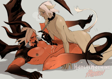 2boys collar demon feminine gay gay_domination gay_sex genital_piercing hamletmachine leash leash_and_collar leash_pull lucifer's_garden male piercing power_bottom prince_albert_piercing size_difference small_dom_big_sub tagme topping_from_the_bottom yaoi young