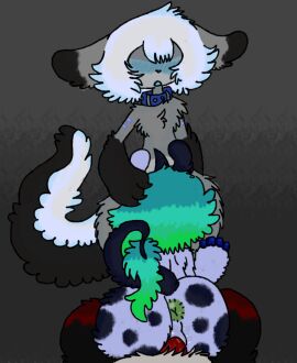 absurd_res anus arm_markings ass black_body black_fur blush blush_lines claws collar creamy_olive_(oc) dragon ears_down equid equine fan_character fellatio female feral first_person_view friends_with_benefits fur genitals green_hair grey_body grey_fur group group_sex hair hand_on_head hasbro hi_res horn horse hybrid kirin lagomorph leporid male male/female mammal markings my_little_pony mythological_creature mythological_equine mythological_scalie mythology narehate open_mouth oral penetration penile penis pivoted_ears poison_abyss_(beastbeans) pony pussy rabbit red_body red_fur romantic romantic_couple sandwich_position sato_(kabsfy) scalie sex simple_background sosu-the-blue-wolf tail trio unicorn vaginal_penetration white_hair