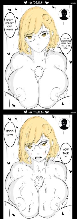 alternate_version_available big_breasts blonde_hair boobs breasts cum female glasses original_character paizuri prostitution sex