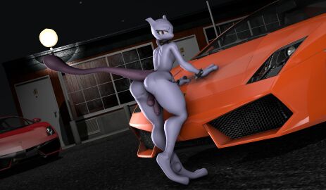 ass bracelet car crossed_arms exposed femboy generation_1_pokemon hyper_thighs legendary_pokemon male mewtowo_(shadman) mewtwo naked_in_public necklace night nintendo pokemon pokemon_(species) purple_body purple_eyes sfm showing_ass showing_off solo source_filmmaker thick_ass thick_thighs