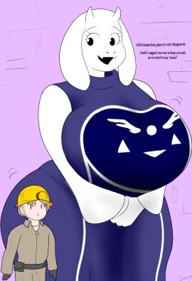 1boy 1girls 2_horns alternate_version_at_source anthro ass big_ass big_breasts big_butt bigger_female bovid breasts clothed clothing clothing_entrapment dialogue digital_media_(artwork) dress entrapment eyelashes female floppy_ears furry goat hi_res horn huge_breasts human_on_anthro imstupid13 large_ass long_ears male mammal mature_anthro mature_female overweight overweight_anthro overweight_female sequence simple_background size_difference small_sub_big_dom smaller_male smile solo stealth_sex tagme taller_female thick_thighs toriel undertale undertale_(series)