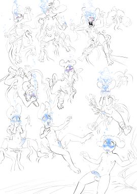 1boy asriel_dreemurr breathplay bubbles byondrage clothes_ripping cum drowning goat goggles male male_solo mammal naked nude orgasm stripping swimsuit toby_fox undertale undertale_(series) underwater