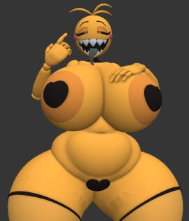 1girls 3d 3d_(artwork) animatronic big_breasts breasts female five_nights_at_freddy's five_nights_at_freddy's_2 furry furry_female maebari mommy_kink nude nude_female pasties robot robot_girl seductive solo solo_female toy_chica_(cyanu) toy_chica_(fnaf)