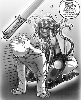 absurd_res addy_(morbidlycutecrunch) ahoge angry benni_(morbidlycutecrunch) duo_focus english_text female female_on_top female_penetrated goo_creature goo_humanoid group hair heart_eyes heart_symbol hi_res human human_on_humanoid humanoid imminent_death interspecies male male/female male_penetrating male_penetrating_female mammal morbidlycutecrunch on_top open_mouth pasties penetration sex slime slime_girl smile tail tail_motion tailwag text trio