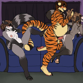1:1 2024 4_toes 5_fingers age_difference anthro anthro_on_anthro anthro_penetrated anthro_penetrating anthro_penetrating_anthro balls belly big_belly bite biting_lip biting_own_lip black_nose black_stripes blush breasts brown_hair chest_tuft claws daughter_(lore) eve_(wolfpack67) eyewear eyewear_only feet felid female finger_claws finger_fuck fingering fingering_self fingers foot_on_butt freelapse fur furniture genitals glasses glasses_only gloves_(marking) grey_body grey_fur group hair hindpaw humanoid_hands interspecies larger_male male male/female mammal markings masturbation mature_anthro mature_female mother_(lore) mother_and_child_(lore) mother_and_daughter_(lore) navel nipples nude nude_anthro nude_female nude_male older_male on_sofa orange_body orange_fur overweight overweight_anthro overweight_male pantherine parent_(lore) parent_and_child_(lore) parent_and_daughter_(lore) pat_(wolfpack67) pawpads paws penetration penile penile_penetration penis penis_in_pussy pink_nose pink_pawpads procyonid pubes pulling_hair pussy raccoon ring_(marking) ringed_tail rough_sex sex sitting sitting_on_sofa size_difference smaller_female sofa striped_body striped_fur striped_markings striped_tail stripes susan_(wolfpack67) tail tail_markings tiger toes touching_hair trio tuft vaginal_masturbation vaginal_penetration wearing_glasses younger_female