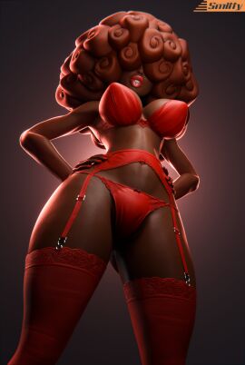 1girls 2024 3d african_female alternate_skin_color big_hair blender_(software) blowjob_lips breasts curly_hair dark-skinned_female dark_skin female large_breasts lingerie powerpuff_girls puffy_lips race_swap sara_bellum smitty34 solo solo_female tagme thick_lips thick_thighs voluptuous voluptuous_female wide_hips