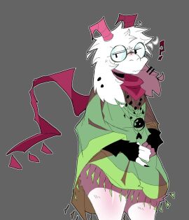 1boy 2d annoyed annoyed_expression anthro anthro_male anthro_only black_fingernails blank_background caprine circular_glasses deltarune deltarune_chapter_2 femboy fingerless_gloves furry furry_male furry_only humanoid humanoid_male humanoid_only male male_only mammal mammal_humanoid necklaces pink_horns poncho question_mark ralsei ralsei_with_white_fur red_scarf solo thick_thighs twink undertale_(series) white_fur xexeezy
