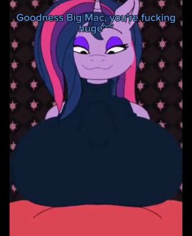 beat_banger big_breasts big_macintosh_(mlp) breasts breasts_bigger_than_head breasts_out cum cum_in_mouth cum_inside enormous_breasts excessive_cum furry huge_breasts large_breasts my_little_pony subtitles tagme twilight_sparkle_(mlp) video