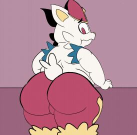 animated anthro anus ass balls butt_slap cinderace digital_drawing_(artwork) digital_media_(artwork) fur generation_8_pokemon genitals hi_res lagomorph male male_only mammal nintendo nude obese obese_male overweight overweight_male pokemon pokemon_(species) short_playtime simple_background slap solo spanking weirdocat white_body white_fur widescreen