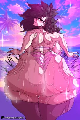 ass huge_ass okioppai original pandora_(okioppai) slapping_butt solo thick_ass thick_thighs