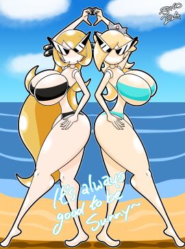 2girls after_transformation alternate_breast_size big_boobs big_breasts blonde blonde_hair boobs breasts busty curvy cynthia_(pokemon) disney doll doll_joints doll_transformation dollification female female_only implied_transformation inanimate_transformation knick_knack mario_(series) multiple_females multiple_girls nintendo permanent_smile pixar pokemon post-transformation princess_rosalina smile sunnification sunny_miami super_mario_galaxy superweirdman tagme thicc thicc_thighs transformation wasp_waist