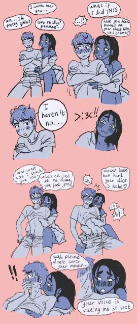 1boy 1boy1girl 1girls >:3 asking asking_question assertive_female behind_another black-haired_female black_body black_hair blonde-haired_male blonde_hair blush blushing_at_another blushing_at_partner blushing_female blushing_lines blushing_male blushing_profusely chest cute cute_male dark-skinned_female female femdom gentle_femdom giggle grabbing grabbing_penis handjob imminent_sex interracial intimacy intimate introvert laugh male malesub moan moaning moaning_in_pleasure mozgpit penis person_of_color pleading pleading_eyes pleading_with_her_eyes poc reaching_into_pants shocked shocked_expression shocked_face shocked_look shocked_male shy shy_male submissive_male touch_chest touching wholesome