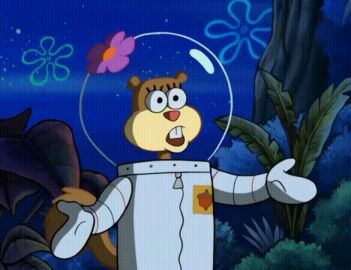 1girls ai_generated animated bikini black_eyes brown_fur female_focus flower_in_head furry furry_female helmet looking_at_viewer nature nickelodeon night open_clothes purple_bikini sandy_cheeks spongebob_squarepants squirrel_tail suit tail underwater
