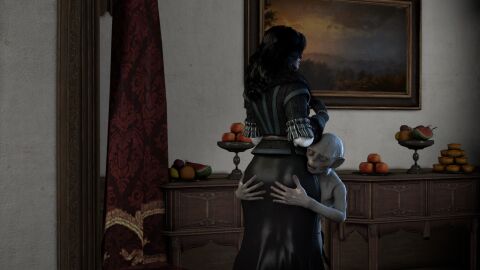 1girls 3d artist_request ass crossover dress female gollum lord_of_the_rings source_filmmaker the_witcher the_witcher_(series) the_witcher_3:_wild_hunt yennefer