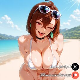 1girls 2025 ahoge ai_generated ass ayase_momo big_ass big_breasts blurred_background blurry_background brown_hair dandadan depth_of_field earrings female hair_between_eyes hi_res high_quality high_resolution highres huge_ass huge_breasts huge_thighs momo_ayase nsfw patreon patreon_link patreon_logo patreon_url patreon_username red_eyes short_hair sinity small_waist thick_thighs thin_waist
