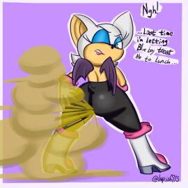 1girls anthro anthro_only fart fart_cloud fart_fetish farting farting_at_viewer female female_focus female_only furry furry_female furry_only gassy gassy_female rouge_the_bat sonic_(series) sonic_the_hedgehog_(series) tagme