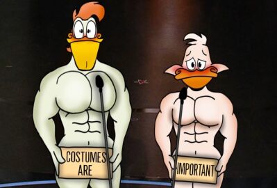 abs artist_request bara darkwing_duck darkwing_duck_(character) disney drake_mallard ducktales ducktales_(2017) john_cena_meme launchpad_mcquack male male_only muscles muscular muscular_male no_visible_genitalia nude oscars_(ceremony) sign spoof yaoi