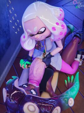 2futa 3d balls big_balls big_cock big_penis blowjob cock dark-skinned_futa dark_skin dripping dripping_cum futa_on_futa futanari hand_holding hi_res highres huge_cock impossible_fit indoors inkling light-skinned_futa light_skin marina_(splatoon) octoling off_the_hook_(splatoon) onlyfutasart pearl_(splatoon) penis pink_hair questionable_consent self_upload shocked shocked_expression splatoon too_big veiny_penis white_hair yellow_eyes
