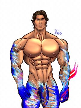 abs biceps big_penis blueboybara bulge flaccid flaccid_penis hispanic hispanic_male huge_penis latino male male_only marvel marvel_comics miguel_o'hara muscles muscular muscular_male pecs penis solo solo_male spider-man spider-man:_across_the_spider-verse spider-man_(series) spider-man_2099 superhero veiny_penis