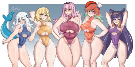 anekoe98 female gawr_gura hololive mori_calliope ninomae_ina'nis tagme takanashi_kiara watson_amelia