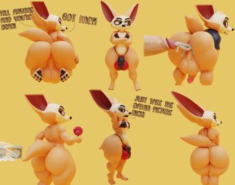 2023 3d angry anthro anus ass big_ass big_butt big_ears bikini black_bikini black_claws black_clothing black_nose black_shirt black_swimwear black_topwear bodily_fluids bottomless bottomless_anthro bottomless_male brown_eyes camseven canid canine circumcised claws clothed clothing crossed_arms cum cum_on_ass cum_on_butt cum_string dialogue digital_media_(artwork) disney duo english_description english_text erection fangs fennec_fox finnick_(zootopia) food fox fur genital_fluids genitals hand_on_ass hand_on_butt hands_behind_head hi_res holding_food holding_money holding_object holding_popsicle human looking_aside male male/male mammal money mouth_closed multicolored_bikini multicolored_clothing multicolored_swimwear multiple_poses nude nude_anthro nude_male open_mouth penis pink_anus popsicle pose question_mark rear_view red_bikini red_clothing red_swimwear shirt simple_background sketch_page small_waist standing swimwear tail tan_body tan_fur teeth text thick_thighs topwear true_fox two-piece_swimsuit wide_hips yellow_background zootopia