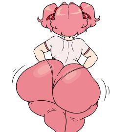 1girls 2d ass ass_body ass_focus big_ass doki_doki_literature_club female female_only full_color fully_clothed gigantic_ass huge_ass human inakotho natsuki_(doki_doki_literature_club) pantylines pink_hair short_hair shortstack solo