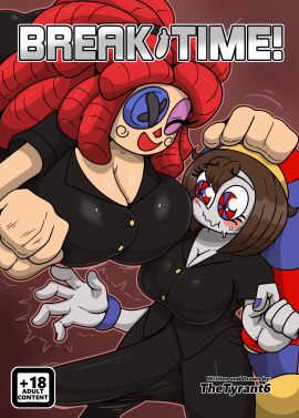 1futa 1girls breasts clothed clothing comic comic_cover female fully_clothed futanari intersex jester nervous petting pomni_(the_amazing_digital_circus) rag_doll ragatha_(the_amazing_digital_circus) size_difference the_amazing_digital_circus thetyrant