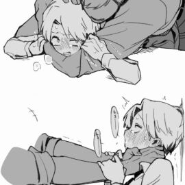 2boys anal anal_sex anon arms_around_neck brat bratty_correction choked correction crying fucked_in_the_ass gay_sex hands_on_neck implied_sex lee_myung-gi male male/male male_focus male_only muscular muscular_male revenge_sex squid_game teaching_a_lesson tearing_up tears