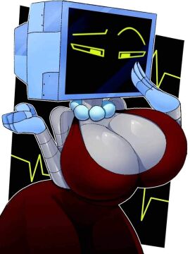 2d alternate_body_type big_breasts breasts female huge_breasts humanoid karen_plankton nickelodeon no_mouth pearl_necklace red_dress robot robot_girl robot_humanoid screen_face screen_head spongebob_squarepants tagme tight_clothing xan-gelx_(xan) xan_(artist)