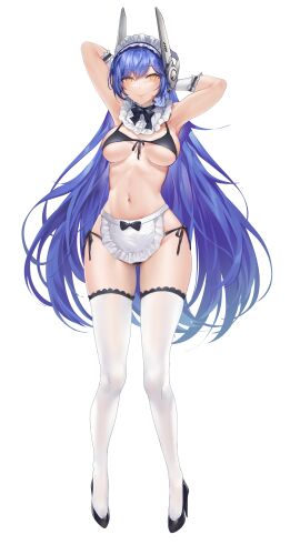 1girls absurd_res absurdres adult adult_female apron arm_gloves armpit armpit_peek armpits arms_behind_head arms_up bare_armpits bare_belly bare_hips bare_midriff bare_navel bare_skin bare_thighs belly belly_button bikini bikini_bottom bikini_top black_bikini black_bikini_bottom black_bikini_top black_bowtie black_footwear black_high_heels black_shoes black_string_bikini black_swimsuit black_swimwear blue-haired_female blue_eyebrows blue_hair bowtie breasts busty busty_female calves cleavage collarbone curvy curvy_body curvy_female curvy_figure curvy_hips dot_nose elbows exposed exposed_armpits exposed_belly exposed_midriff exposed_thighs eyebrows_visible_through_hair feet female female_focus female_only footwear full_body girls'_frontline gloves hairband hairless_armpits hands_behind_head hands_up high_heels high_resolution highres himerin hourglass_figure knees large_breasts lean_figure legs legwear light-skined_female light-skinned_female light_skin lips long_hair looking_at_viewer maid maid_apron maid_cap maid_headdress maid_outfit maid_uniform mature_female narrow_waist navel posing shaved_armpits shoes shoulders side-tie_bikini simple_background slender_body slender_waist slim_female slim_waist smile smiley_face smiling smiling_at_viewer smooth_armpits solo standing stockings string_bikini swimsuit swimwear tar-21_(girls'_frontline) thick_thighs thighhighs thighs thin_waist underboob v-line very_long_hair white_apron white_arm_gloves white_background white_gloves white_hairband white_legwear white_stockings white_thighhighs wide_hips yellow-eyed_female yellow_eyes