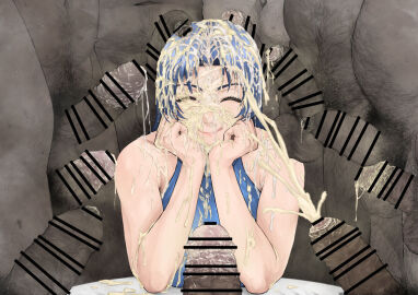 10boys 1girls big_penis blue_hair bukkake censored cum cumming cumshot ejaculation erect_penis erection excessive_smegma facial fat_cock fat_male female foreskin hairy hairy_male happy huge_cock interracial large_penis male multiple_boys multiple_males no10_direct penis penis_on_head precum precum_drip precum_string pubic_hair smegma smell smelly smelly_cock smile stray_pubic_hair surrounded_by_penises thick_penis uncircumcised uncut