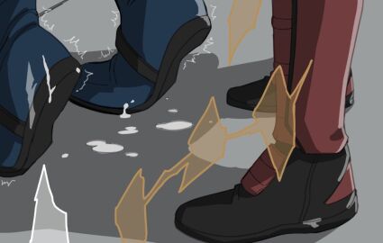 2boys cum cumdrip deadpool feet foot_focus fully_clothed gay implied_sex male male_focus male_only male_penetrated marvel marvel_comics multiple_boys multiple_males sex sex_from_behind siyi1996 standing standing_sex wolverine_(x-men) x-men yaoi