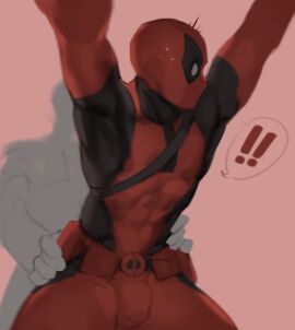 deadpool faggot gay grabbing_from_behind imminent_rape kogito male marvel marvel_comics shocked shocked_expression