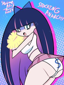 ass ass_focus panties panty_&_stocking_with_garterbelt print_panties squidime stocking_anarchy tagme white_panties