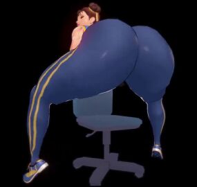 3d animated chun-li huge_ass tagme thick_thighs twerking video wily27
